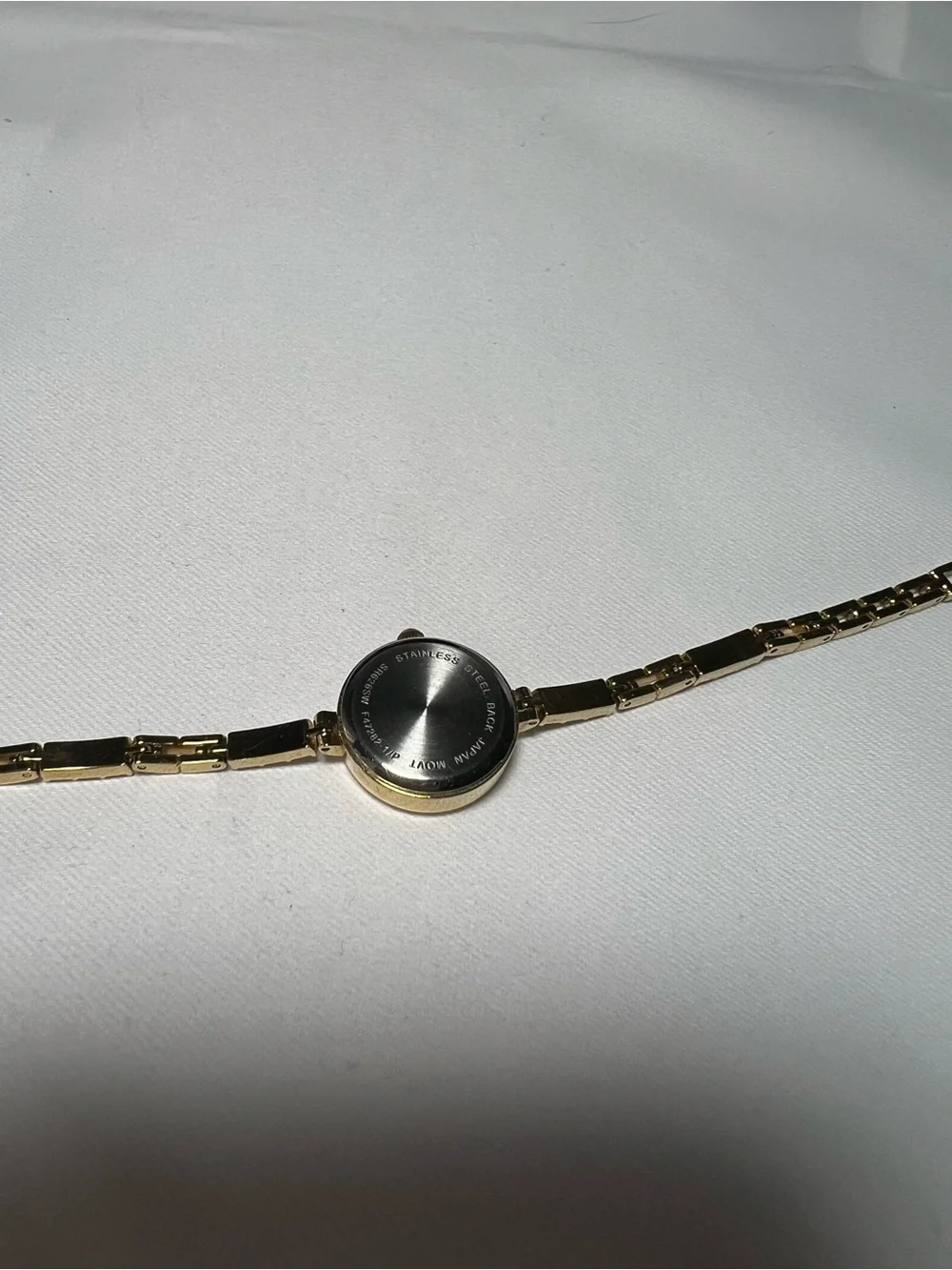 QUARTZ Watch Women Gold Tone Rhinestone Thin Band Needs Battery